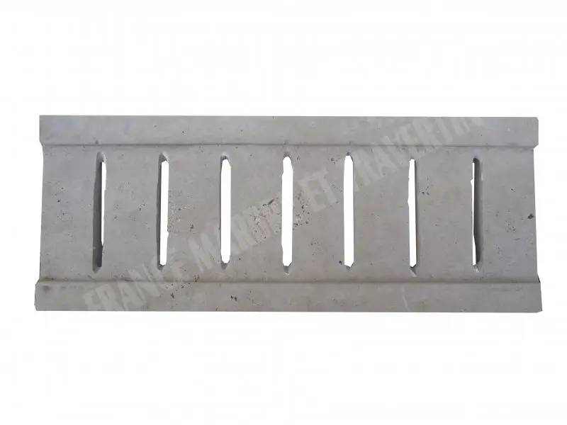 Travertin Classique Grille Modèle Canal Adoucie 50x20x3cm 30 € HT - pièce.webp