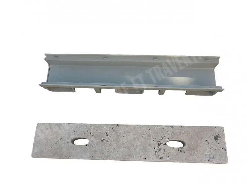 Travertin Classique Grille Ovale 50x9x3 cm + P.V.C. Caniveau 19 € HT - Lot - 02.webp