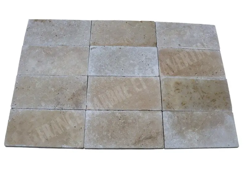 Travertin Classique Clair 20,3x40,6x3 cm Antique 1'er Choix  42 € HT - m².webp