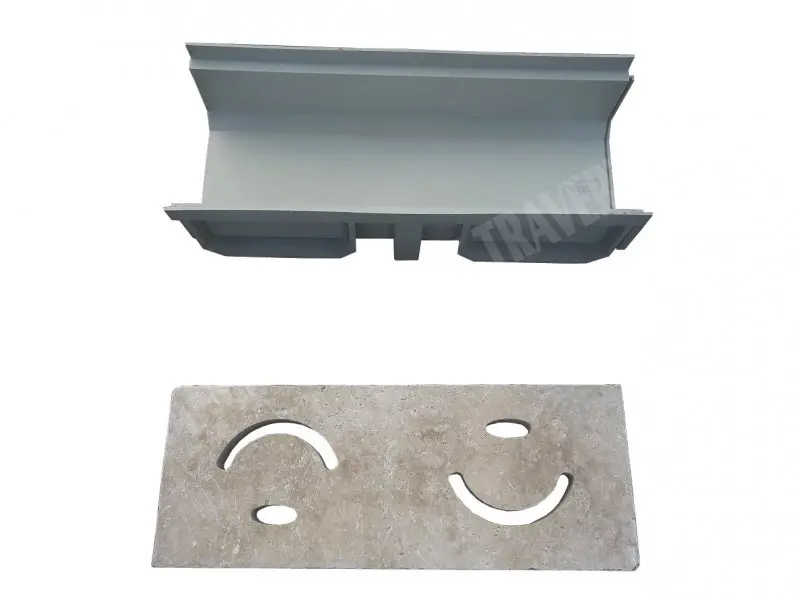 Travertin Classique Grille Mi-Rond Rainure 50x19x3 cm + P.V.C. Caniveau 29 € HT - Lot - 02.webp