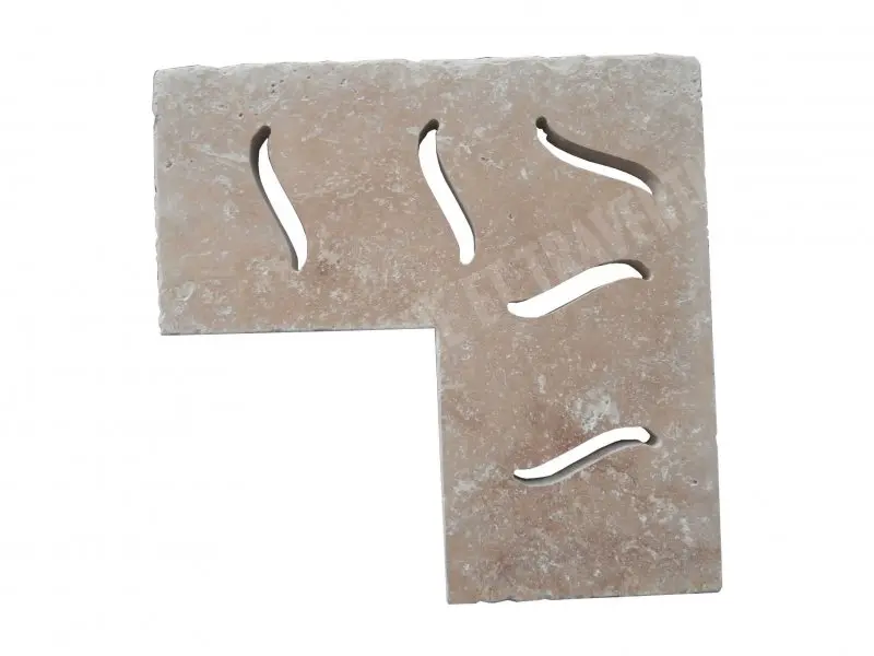 Travertin Classique Grille Angle Antique Serpente 50x50x3 cm 65 € HT - piece - 01.webp