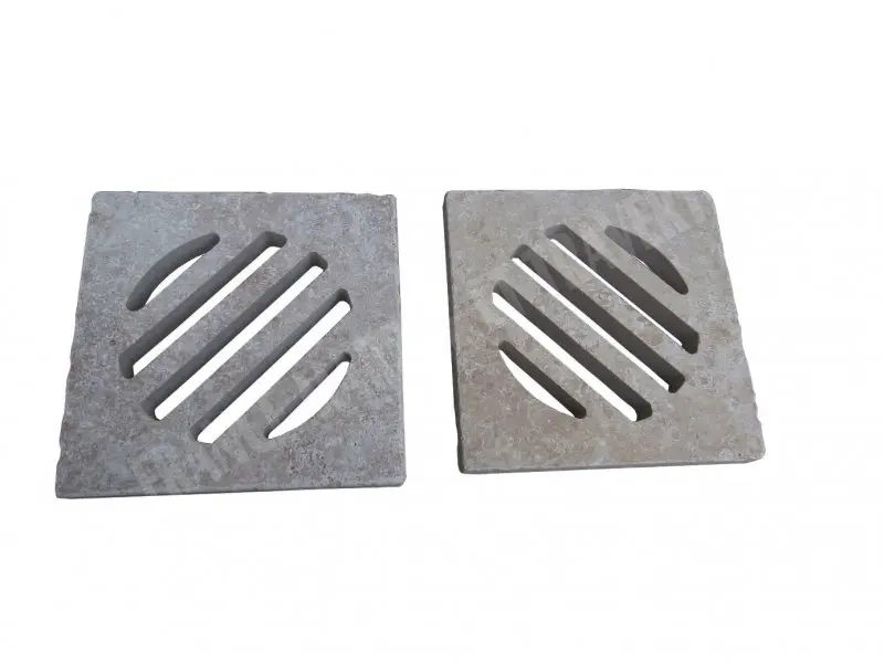 Travertin Classique Grille Siphon Antique Rainure 25x25x3 cm 20 € HT - piece - 03.webp