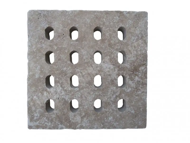 Travertin Classique Grille Siphon Antique Petit Ovale 25x25x3 cm 20 € HT - piece - 01.webp