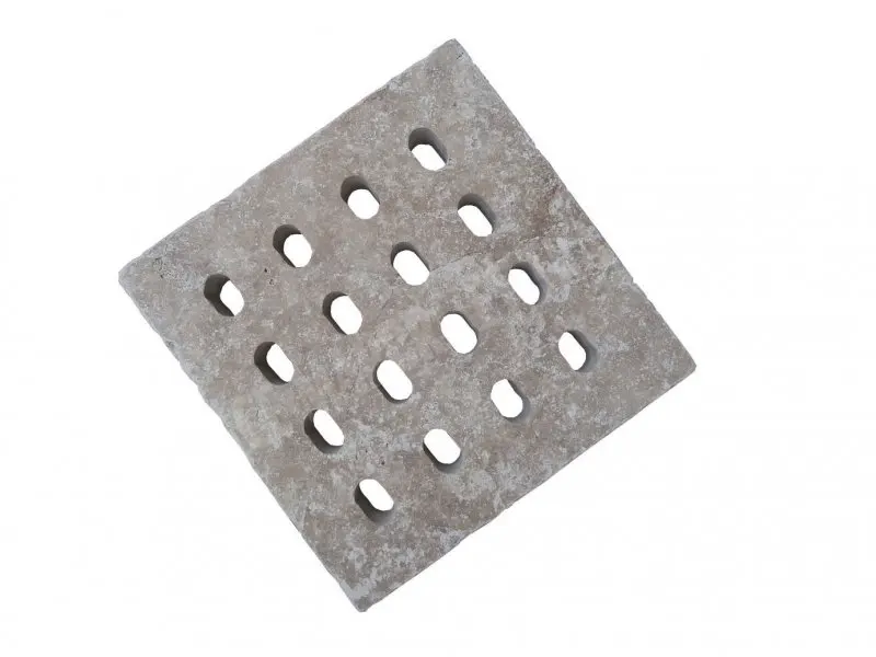 Travertin Classique Grille Siphon Antique Petit Ovale 25x25x3 cm 20 € HT - piece - 02.webp