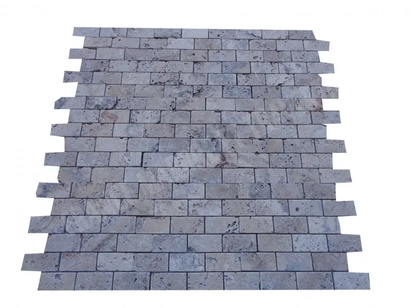 Travertin Philadelphia Mosaique 4,8 x 10 cm Rustique Antique 6 € HT - plaque.webp