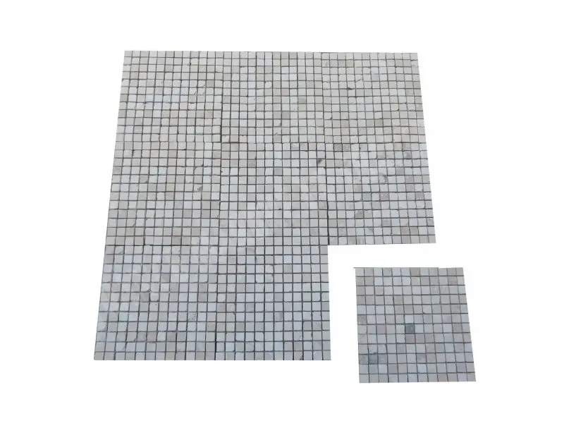 Travertin Classsique Beige 2,3x2,3 cm Mosaique Rebouche Antique Rustique 5 € HT - Plaque - 01.webp
