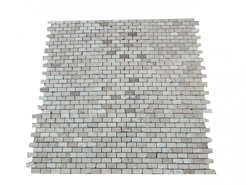 Travertin Classique 2,3 x 4,8 cm Rebouche Mosaique Rustique 5 € HT - plaque - 02.webp
