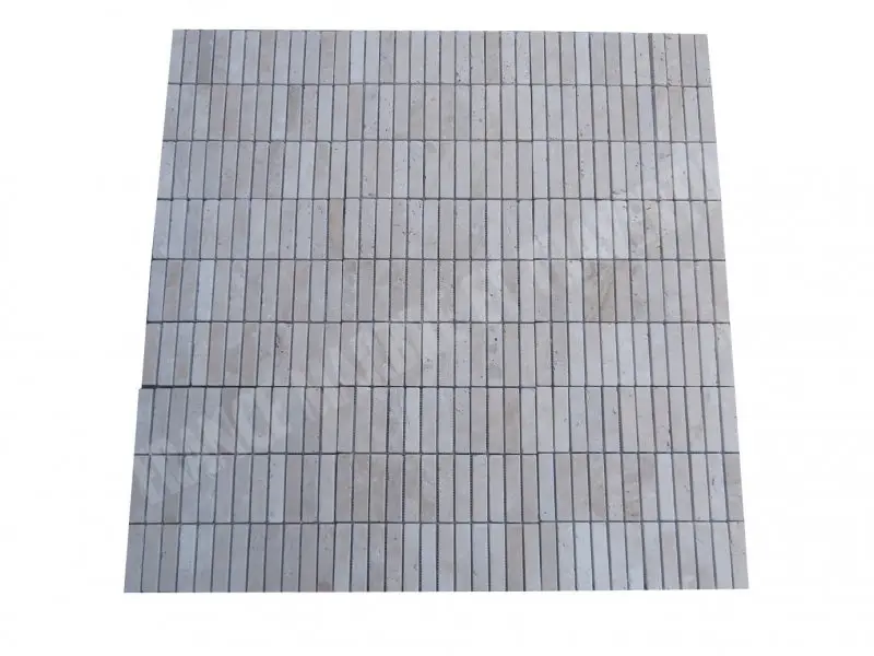 Travertin Classique 2,3 x 10 cm Mosaique 1'er choix Antique 8 € HT - plaque - 04.webp