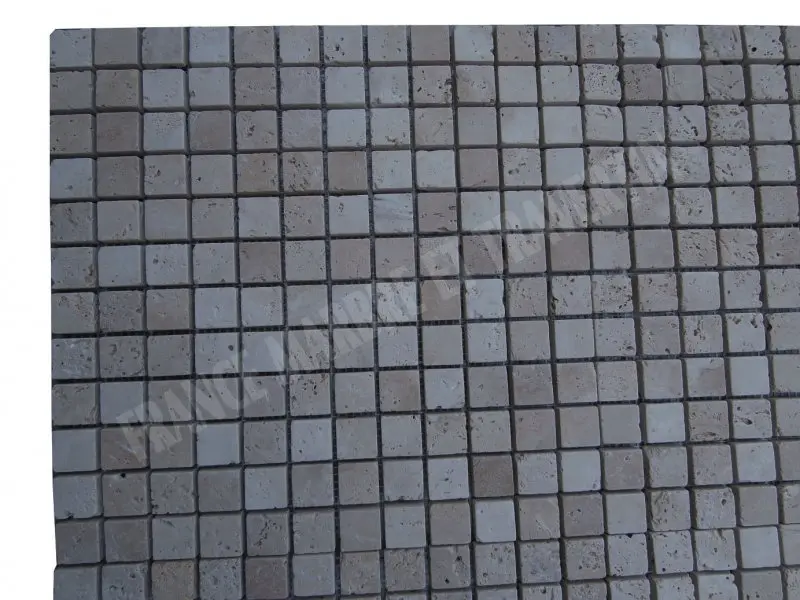 Travertin Classique Antique  Mosaique 2,3x2,3 cm 1'er Choix 8 € HT - plaque - 03.webp