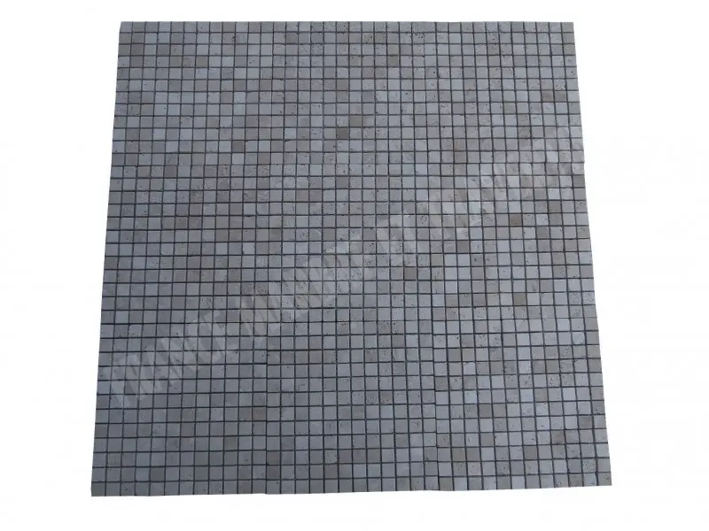 Travertin Classique Antique  Mosaique 2,3x2,3 cm 1'er Choix 8 € HT - plaque - 02.webp