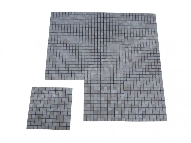 Travertin Classique Antique  Mosaique 2,3x2,3 cm 1'er Choix 8 € HT - plaque - 01.webp