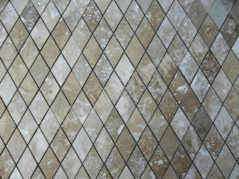 Travertin Classique Losange Mosaique Adouci Rustique 6 € HT - plaque - 04.webp