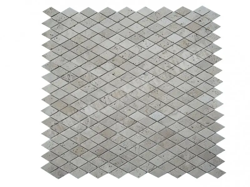 Travertin Classique Losange Mosaique Antique Rustique 5 € HT - plaque - 02.webp