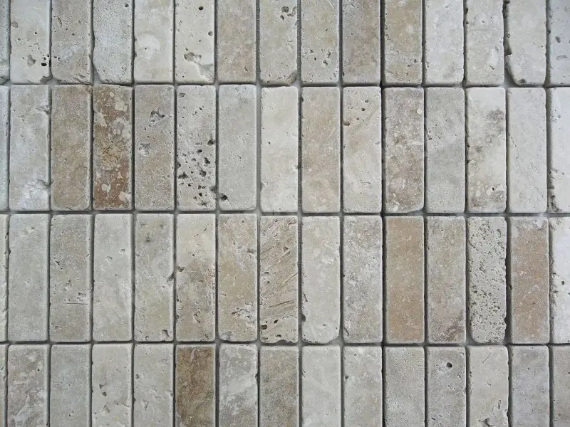 Travertin Classique 3x10 cm Mosaique Antique  Rustique 5 € HT - plaque - 04.webp