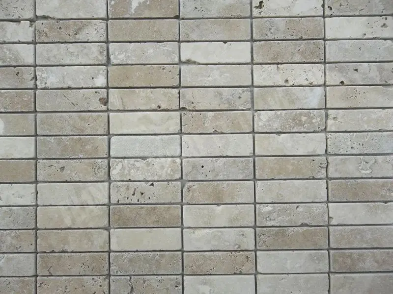 Travertin Classique 3x10 cm Mosaique Antique  Rustique 5 € HT - plaque - 03.webp