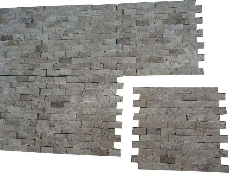 Travertin Classique 2,5x5 cm Eclaté Mosaique Rustique 7 € HT - plaque - 01.webp