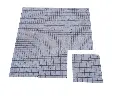 Travertin Classique Clair Beige 2,3x2,3 cm Mosaique Antique Rustique 6 € HT - plaque - 02.webp