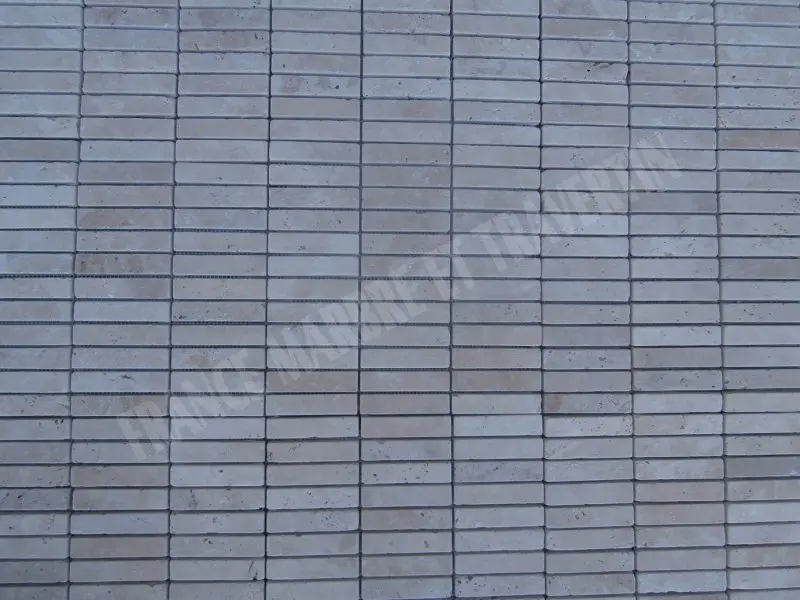 Travertin Classique Clair 2,3x10 cm Mosaique 1'er Choix Antique 14 € HT - plaque - 03.webp