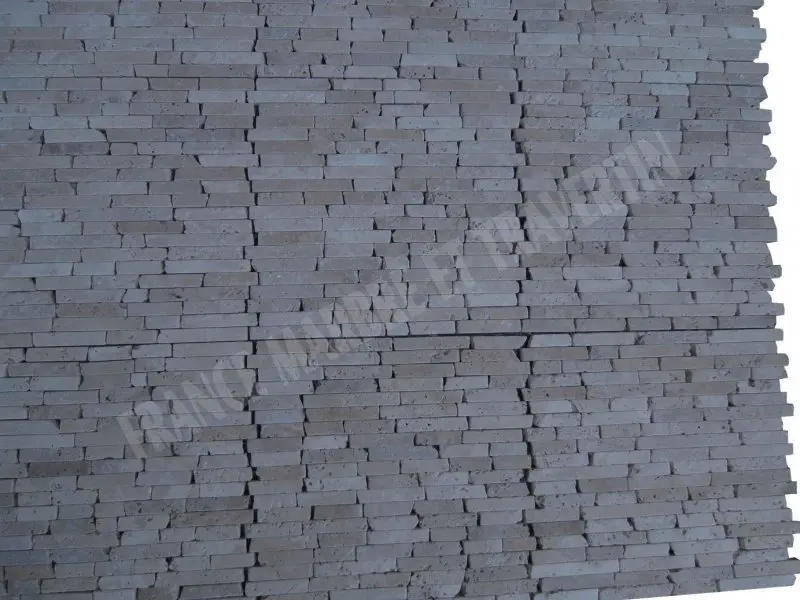 Travertin Classique Clair Mosaique Batonnet 1,5 cm Antique 9 € HT - plaque - 02.webp