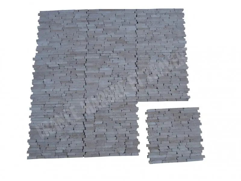 Travertin Classique Clair Mosaique Batonnet 1,5 cm Antique 9 € HT - plaque - 01.webp