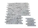 Travertin Ivoire 4,8x10 cm Mosaique Rebouche Adoucie Rustique 5 € HT - Plaque - 01.webp