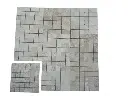 Travertin Ivoire Mosaique 4,8x4,8 cm Adoucie Rustique 7 € HT - plaque - 01.webp