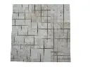Travertin Ivoire Mosaique 4,8x4,8 cm Adoucie Rustique 7 € HT - plaque - 02.webp