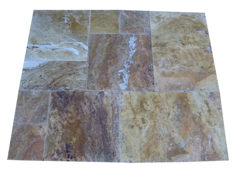 Travertin Valencia Scabas Opus Romain 1,2 cm 1'er Choix Brossée 39€HT-m²- 02.webp