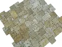 Travertin Jaune Big Opus Romain Mosaique Rustique Antique 5 € HT - plaque - 02.webp
