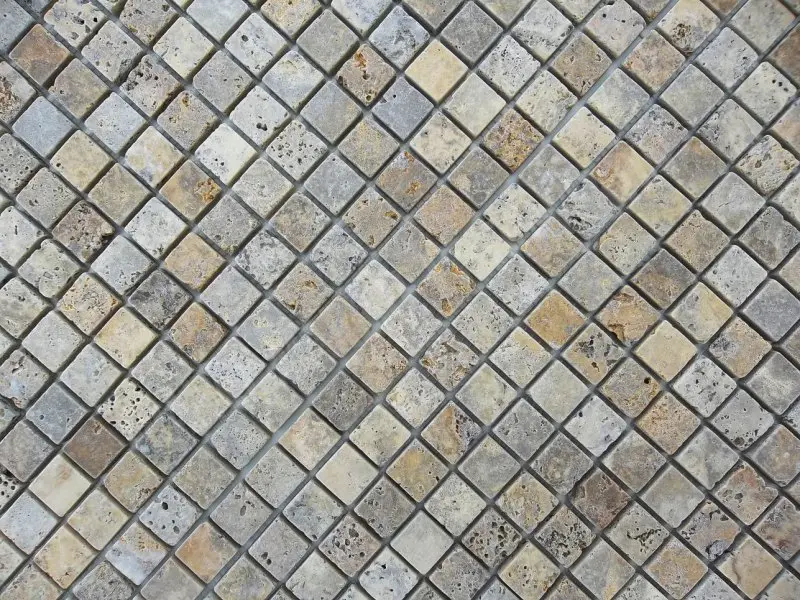 Travertin Scabas 2,3x2,3 cm Mosaique Rustique 5 € HT - plaque - 04.webp
