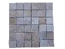 Travertin Walnut Noisette Mosaique 4,8 x 4,8 cm Antique 1'er Choix 7 € HT - plaque - 02.webp