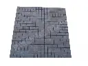 Travertin Noce Mosaique 4,8x4,8x1 cm Antique 1'er choix 9 € HT - plaque - 01.webp