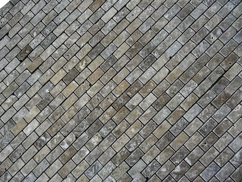 Travertin Noce 2,3x4,8 cm Mosaique Antique Rustique 5 € HT - plaque - 04.webp