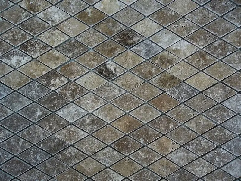 Travertin Noce Losange Mosaique Antique 1'er Choix 7 € HT - plaque - 03.webp