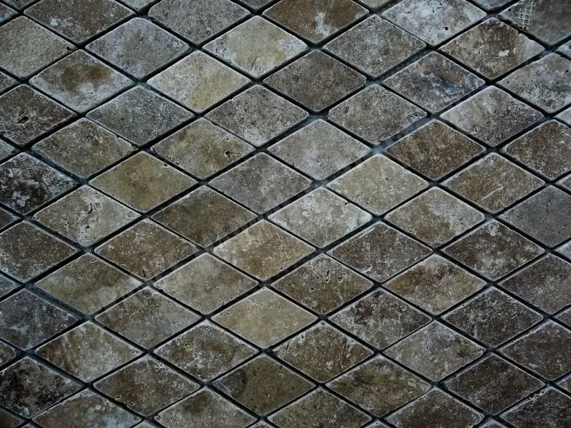 Travertin Noce Losange Mosaique Antique 1'er Choix 7 € HT - plaque - 02.webp