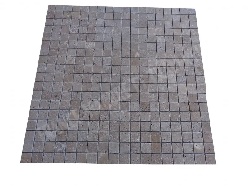 Travertin Noce Mosaique 4,8x4,8 cm Rustique Antique 5€HT-plaque- 03.webp