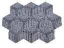 Travertin Classique - Noce Losange Tomette Model Mosaique 9 € HT - plaque.webp