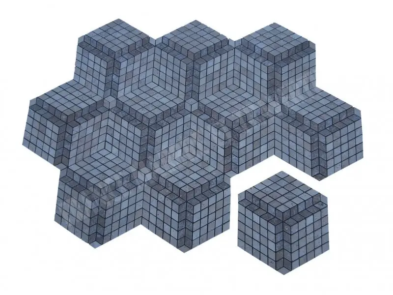 Travertin Classique - Noce Losange Tomette Model Mosaique 9 € HT - plaque - 01.webp