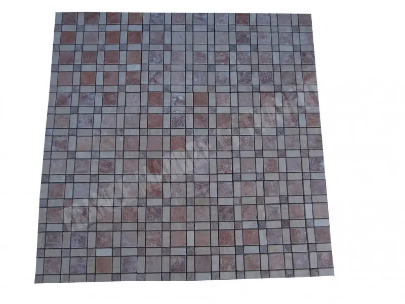 Travertin Rose - Classique Mosaique Carré 1'er Choix Antique 19 € HT - plaque - 02.webp