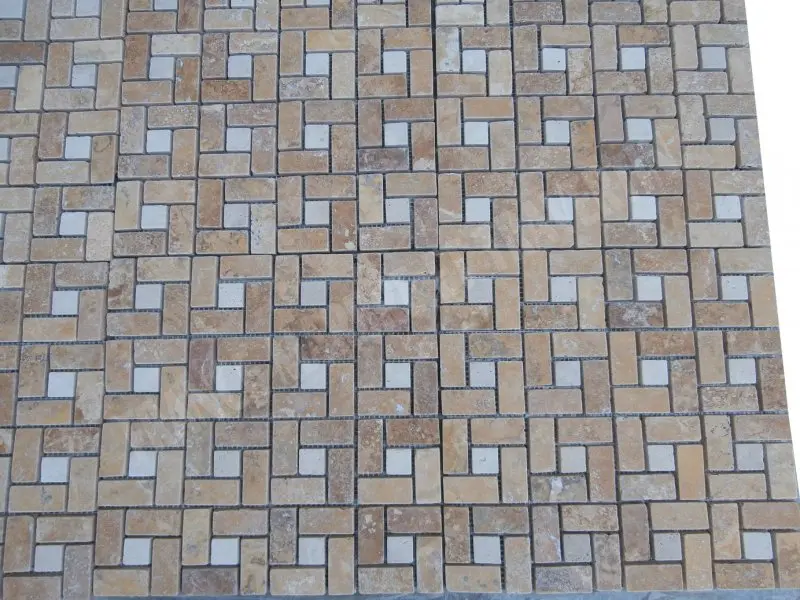 Travertin Jaune - Clasique Target Mosaique 1'er Choix Antique 19 € HT - plaque - 03.webp