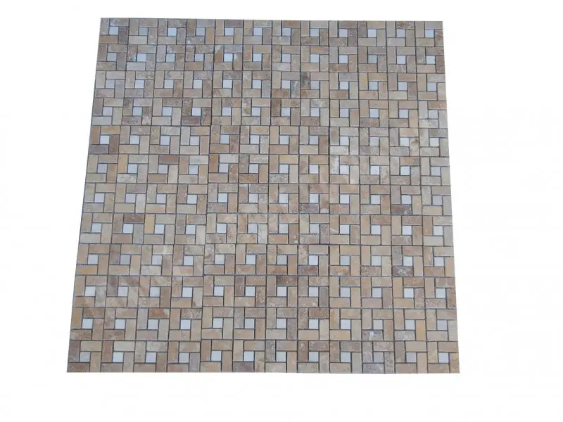 Travertin Jaune - Clasique Target Mosaique 1'er Choix Antique 19 € HT - plaque - 02.webp