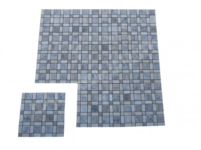 Travertin Gris Silver - Classique Mosaique 1'er Choix Antique 19 € HT - plaque - 01.webp