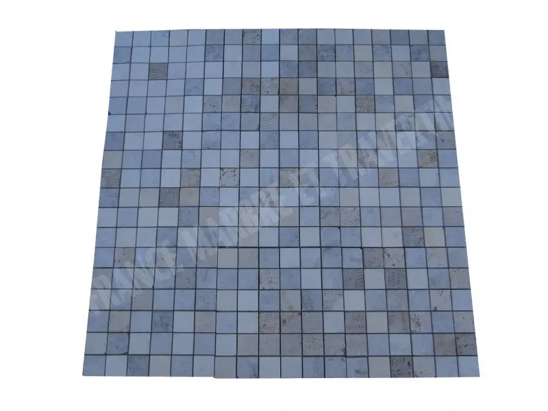 Travertin Mixte Mosaique 4,8 x 4,8 cm Brut scie 6 € HT - plaque - 01.webp