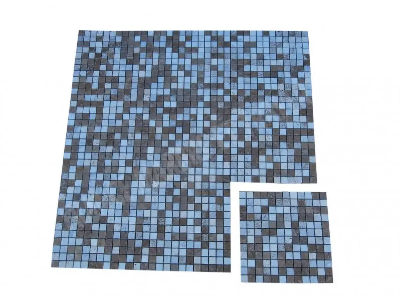 Travertin Mixte Mosaique 2,3 x 2,3 cm Brut scie - Adoucie 1'er choix 7 € HT - plaque - 04.webp