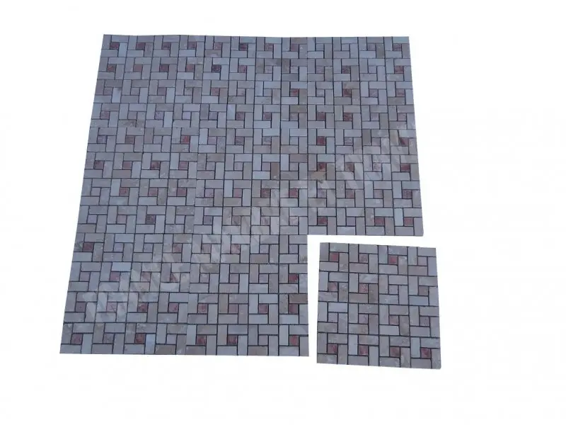 Travertin Classique - Rose Grande Target Mosaique Antique 1'er Choix  19 € HT - plaque - 01.webp