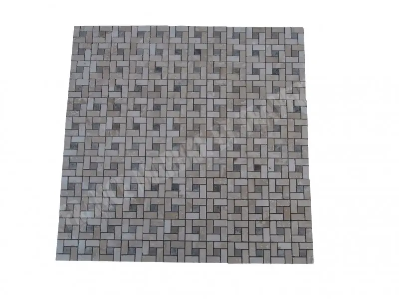 Travertin Classique - Gris Grande Target Mosaique Antique 1'er Choix  19 € HT - plaque - 02.webp