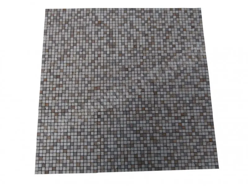 Travertin Mixte Mosaique 1,5x1,5 cm Antique 1'er Choix 9 € HT - plaque - 02.webp