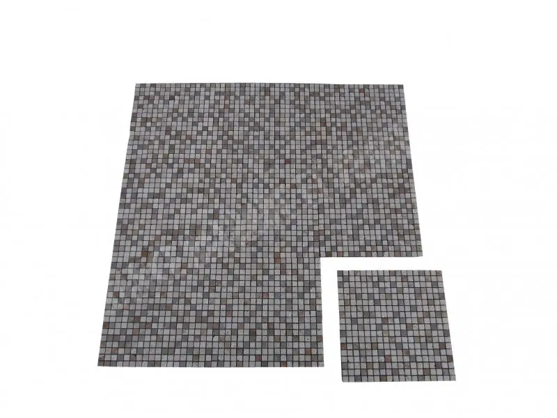 Travertin Mixte Mosaique 1,5x1,5 cm Antique 1'er Choix 9 € HT - plaque - 01.webp