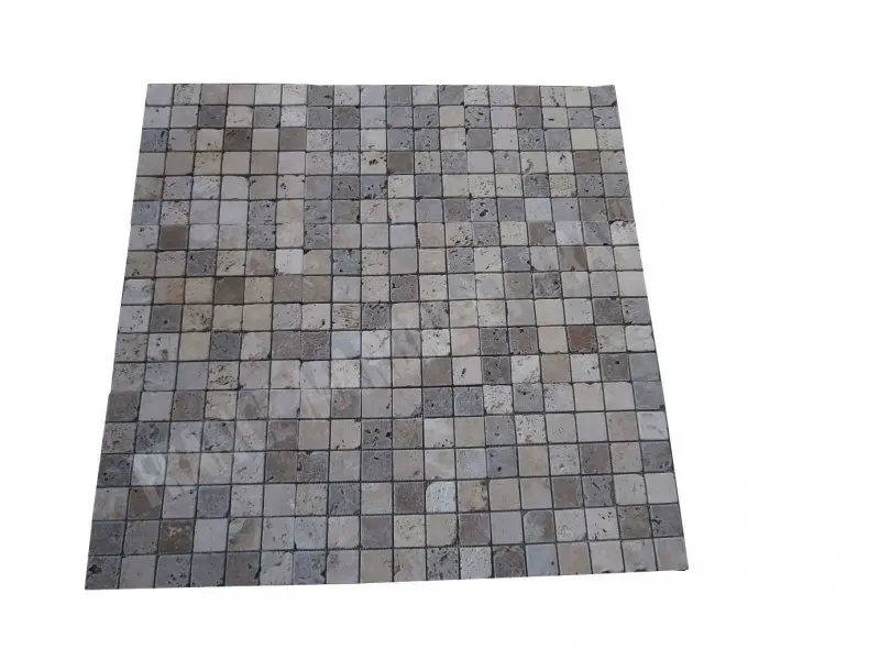 Travertin Classique - Noce Mixte 4,8x4,8 cm Antique Rustique 5 € HT - plaque - 02.webp
