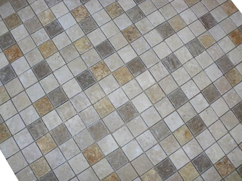 Travertin Mixte 4,8x4,8 cm Antique Mosaique 1'er Choix 7 € HT - plaque - 03.webp